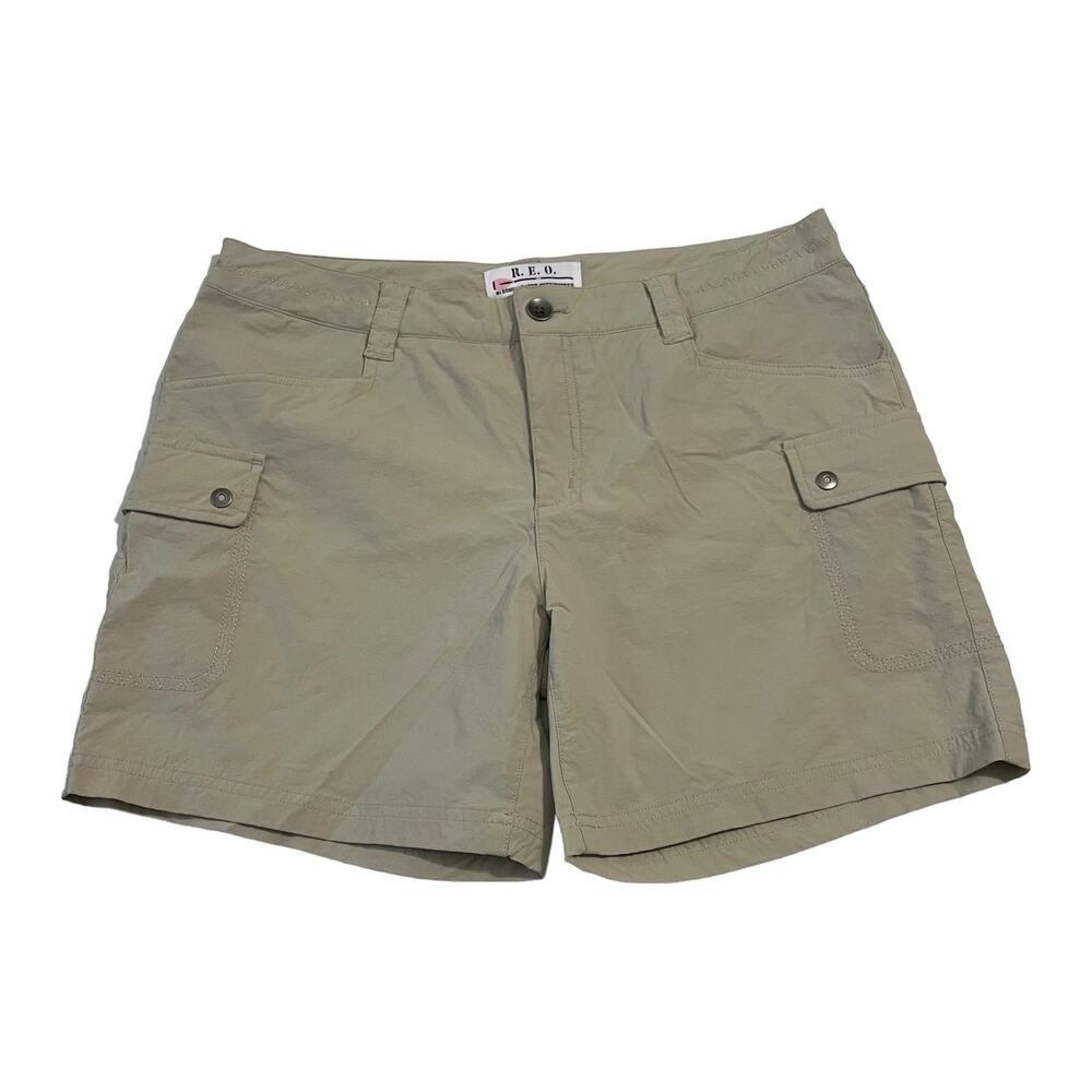 Rugged Earth Outfitters Shorts Womens Size 12 Tan Cargo Hiking Fishing Shorts